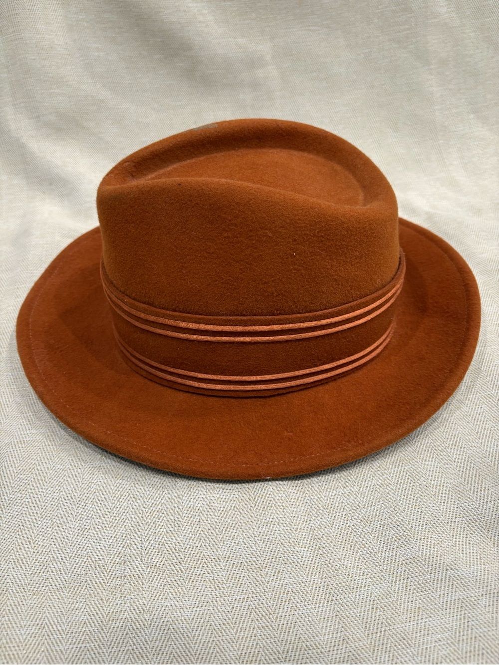 Adolfo II 100% wool Fedora Hat with Ribbon Trim made in USA - Picture 5 of 9